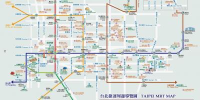 台北的地铁图与旅游景点