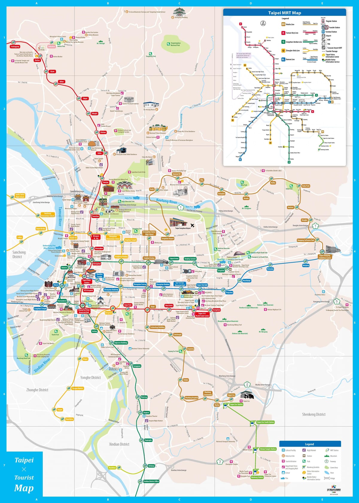 台北的旅游景点地图