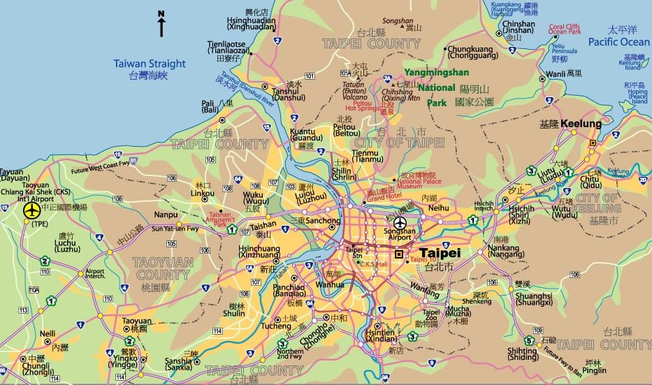 台北市中心地图