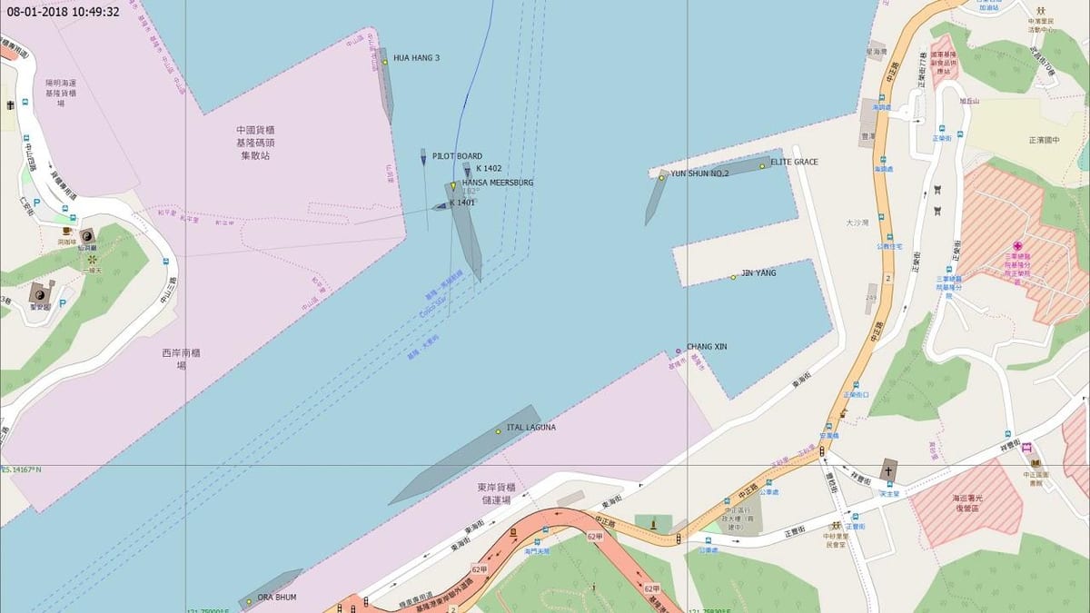 地图的基隆港口