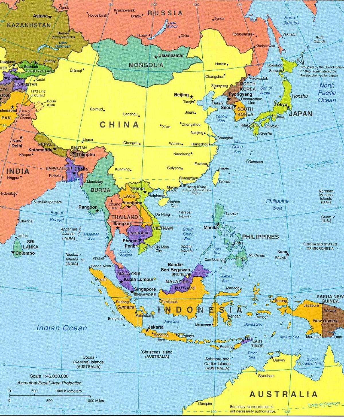 台北的位置，在世界地图