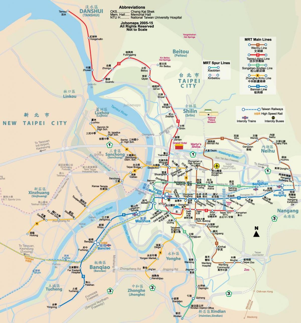 地图的台北的道路